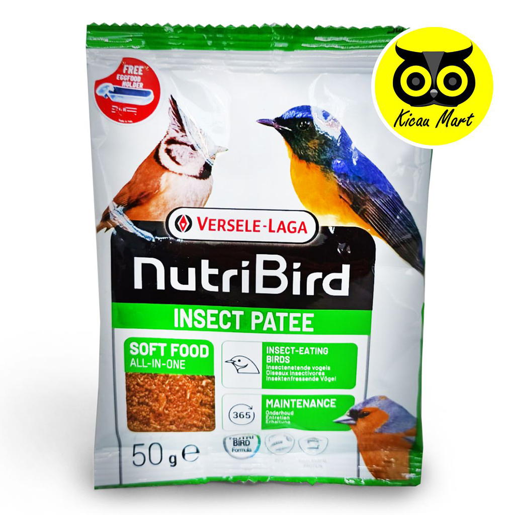 Pakan Burung Nutribird Insect Patee Versele Laga 50 Gram Voer Pur Makanan Burung Branjangan Lark Sonca Murai Kacer Anis Pleci Ciblek dll