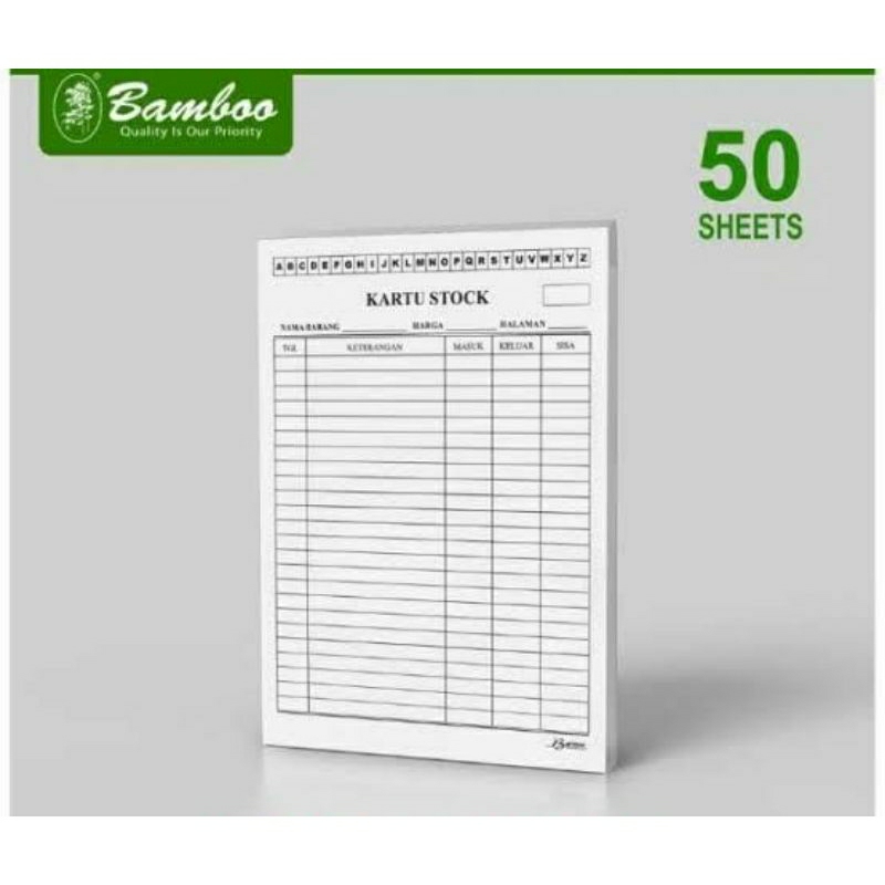 

[ 50 LBR ] KARTU STOCK A5 BAMNOO ORI / KARTU STOK