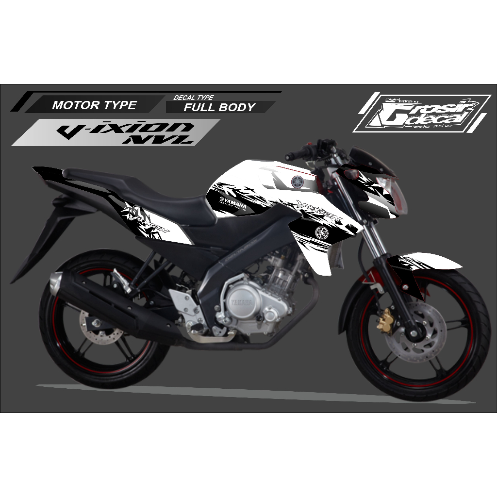 Sticker Striping Vixion 2014 - 2016 Full Body Fullset Free Custom Stiker Striping Vixion 2014 - 2016
