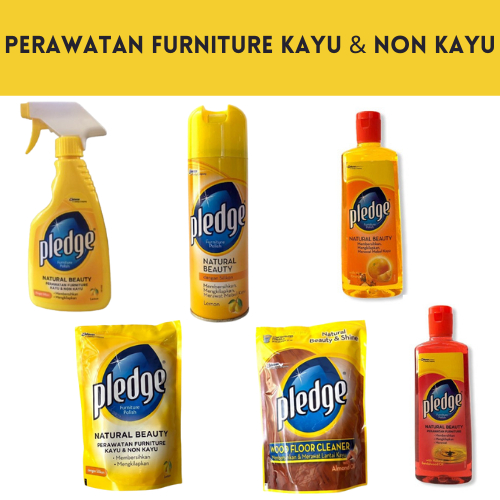 Jual Obat Furniture Pledge Spray & Pouch | PLEDGE Oil Perawatan Furniture kayu Botol | Pledge Kaleng