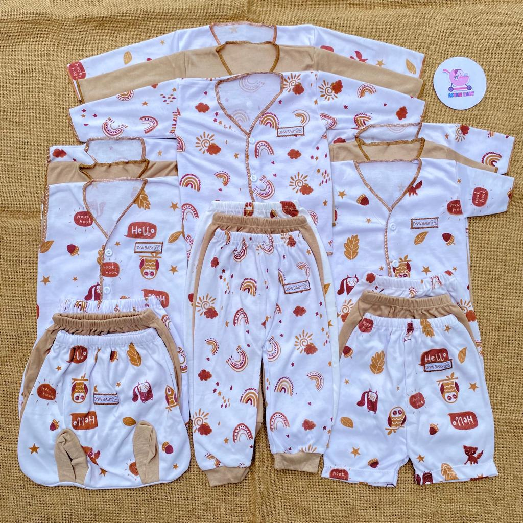 18 PCS BAJU BAYI BARU LAHIR NEWBORN SERIES COKLAT