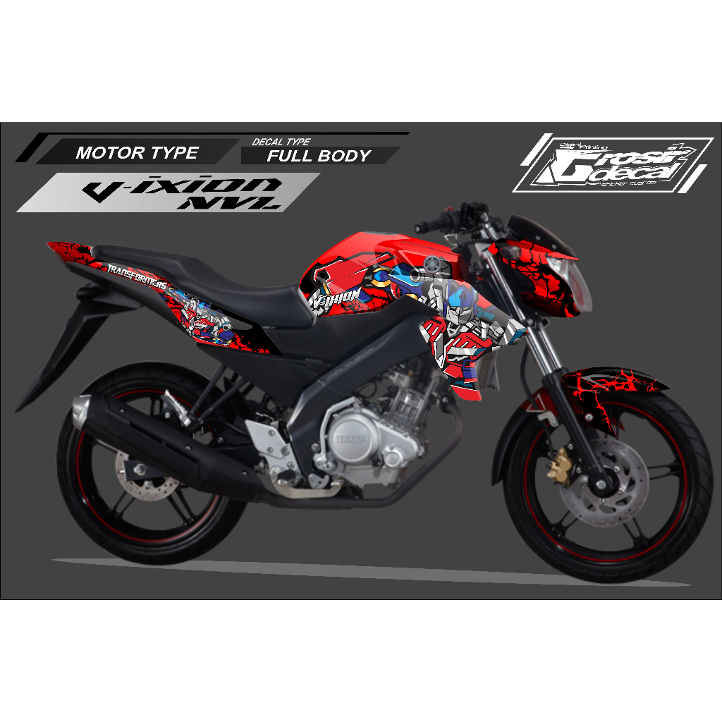 Striping Stiker Yamaha Vixion 2014 Full Body Fullset Striping Vixion 2014 - 2016 Fullbody