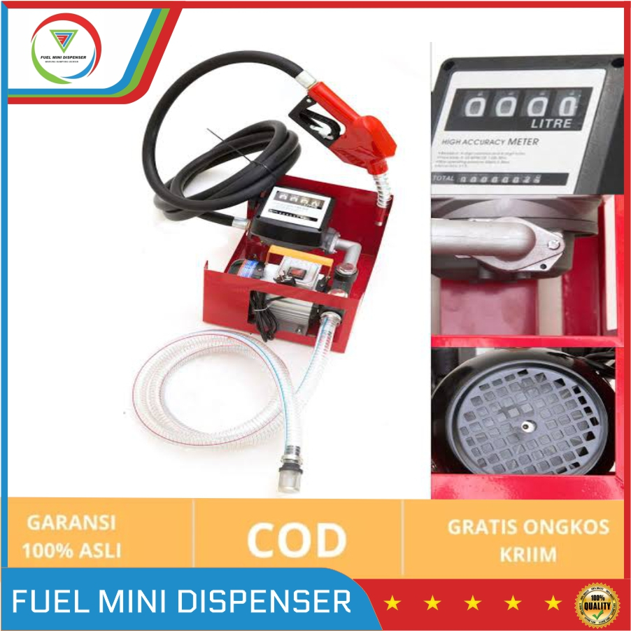 Pompa Minyak Diesel YB-60 / Fuel Transfer Pump Diesel Oil Minyak YB-60 | Pompa Transfer BBM Minyak Solar Premium Air dengan flowmeter