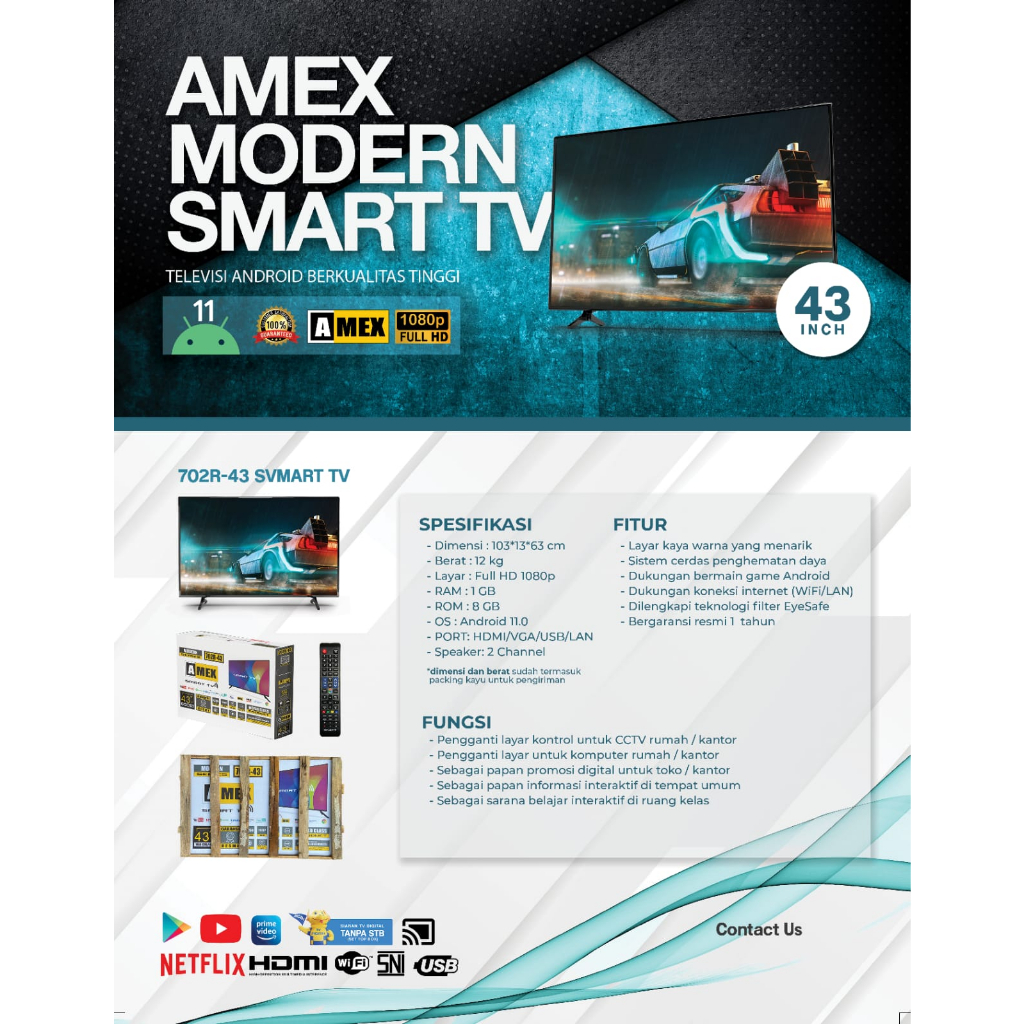 AMEX SMART TV 43" ANDROID