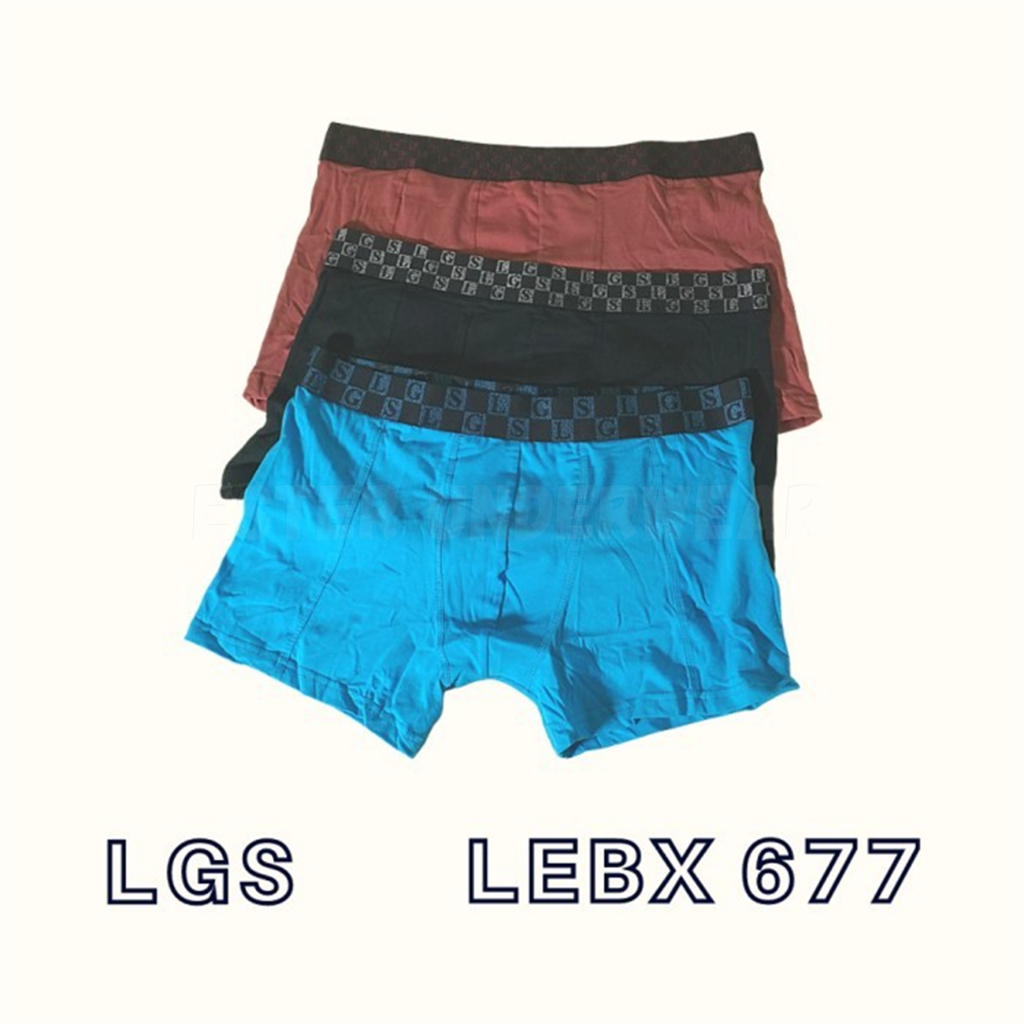 Celana Boxer BIG SIZE LGS 677 ISI 3Pcs |CELANA BOXER PREMIUM