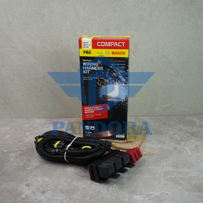 KABEL RELAY SET LAMPU BOSCH 3 RELAY 4 LAMPU H11 LOW BEAM HB3 HIGH BEAM