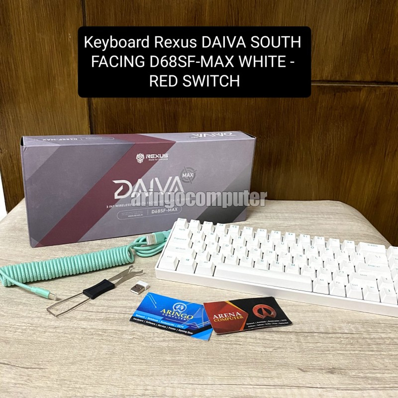 Keyboard Rexus DAIVA SOUTH FACING D68SF-MAX WHITE - RED SWITCH