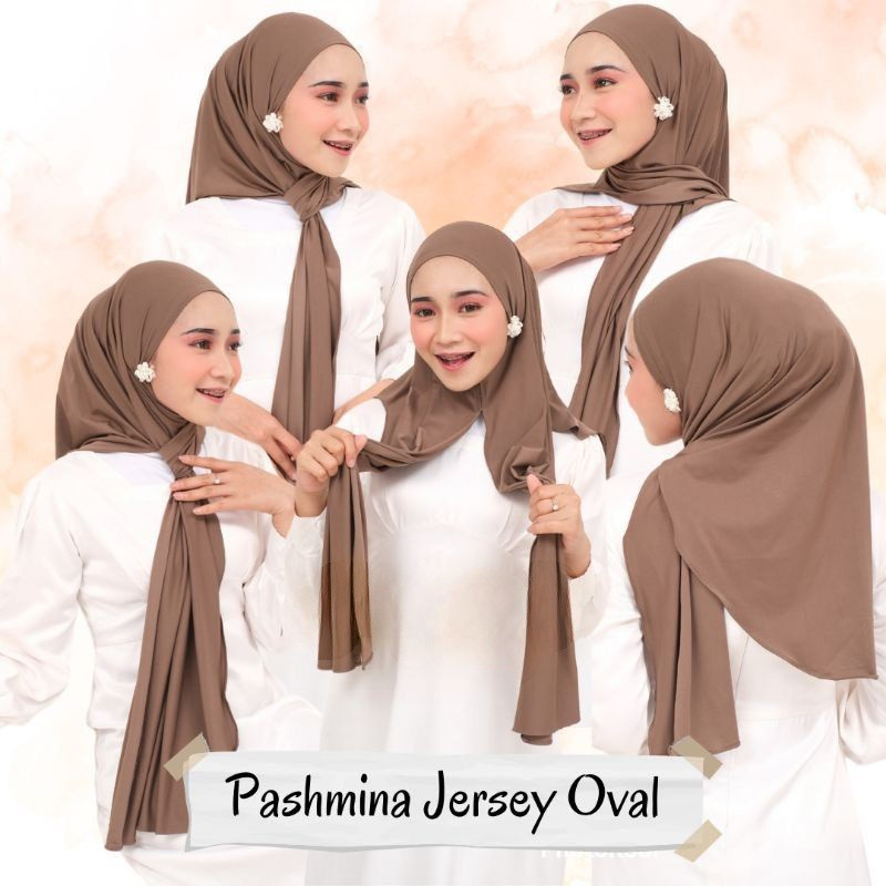 Pashmina Jersey Oval / Pashmina Instan Jersey Premium