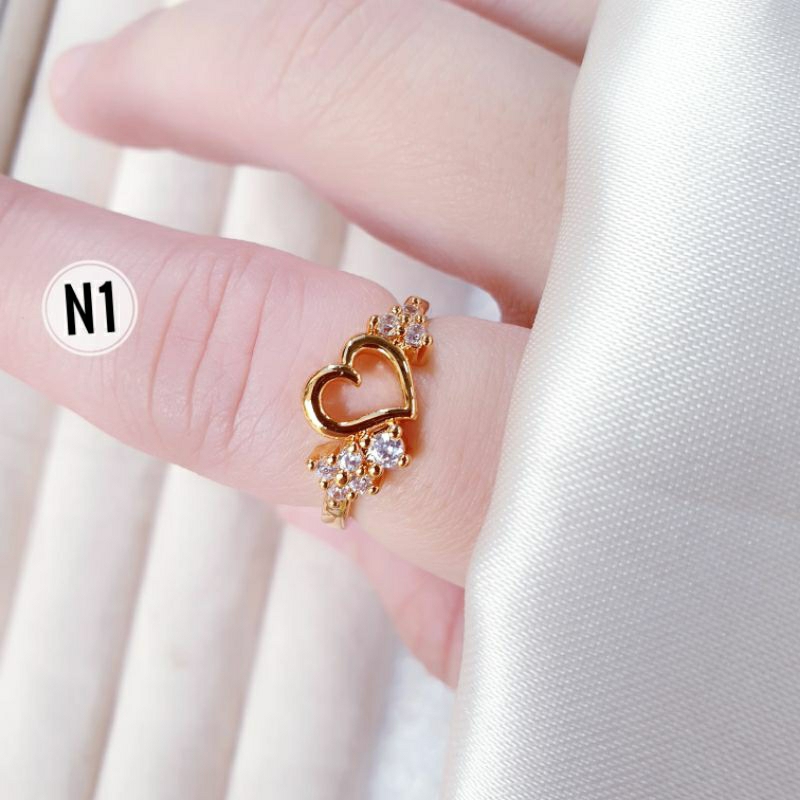 Cincin Wanita Dewasa Xuping Fashion Love Permata N16062301