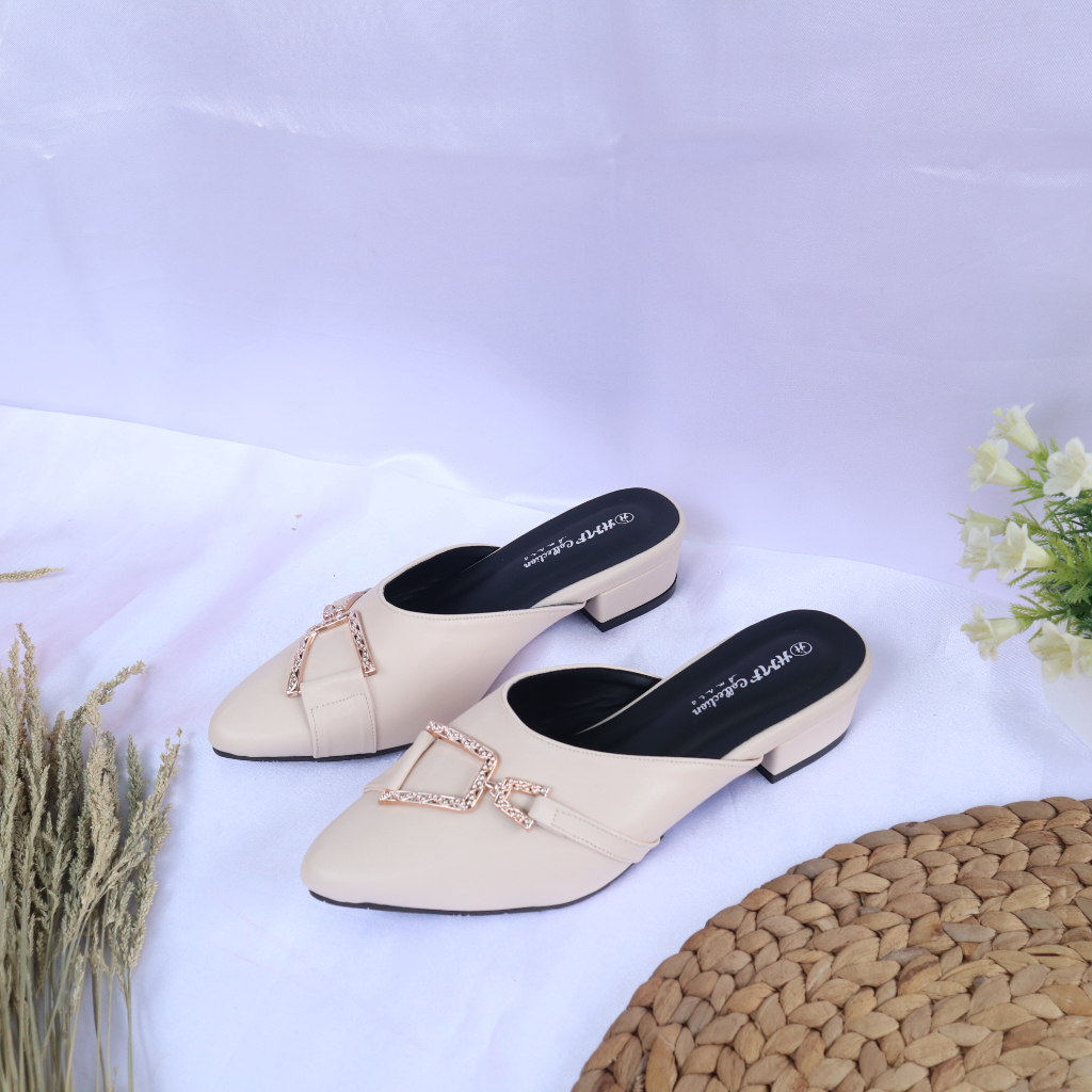 HMF Jummy Sepatu Hak Mules Wanita 3 cm MT18