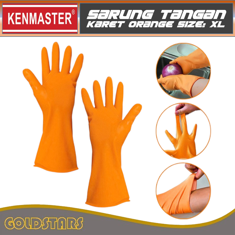 Sarung Tangan Karet Latex uk XL Kenmaster Sarung Tangan Cuci Piring