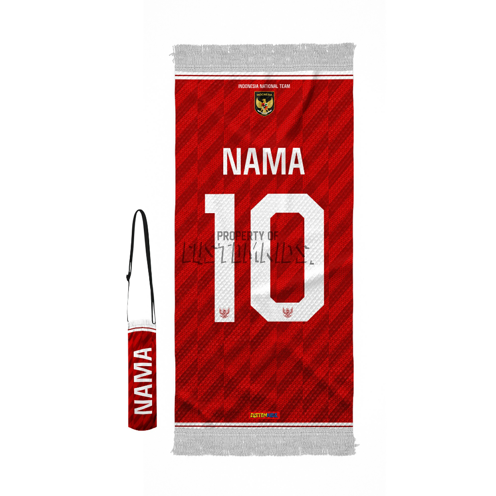 Customkids Sajadah Anak Custom Nama Special Edition Timnas Indonesia X Argentina