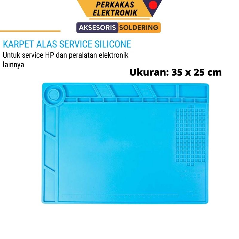 Karpet Alas Matras Silikon Anti Static Soldering Mat Heat Resistant Alat Proses Soldering