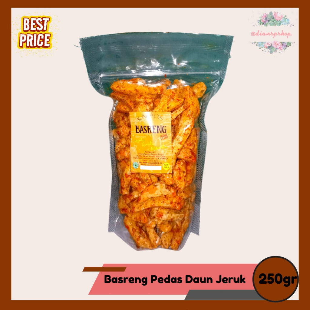 

Basreng Pedas Daun Jeruk 250gr Cemilan Gurih Pedas Daun Jeruk