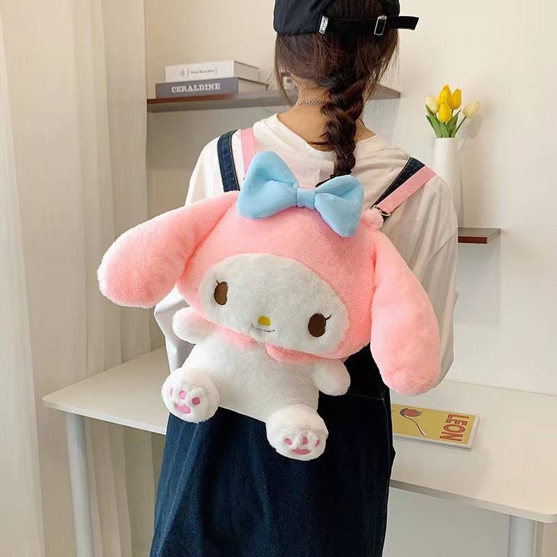 TAS BONEKA CINNAMOROLL MELODY KUROMI BAG BACKPACK RANSEL SELEMPANG IMPOR