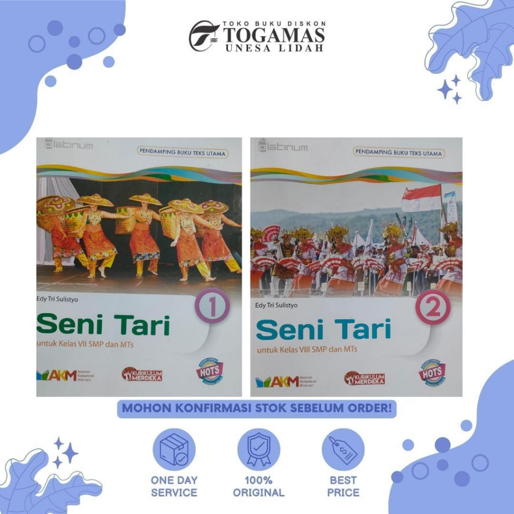 PBTU: SENI TARI SMP /MTS VII JL 1,2 KSP KURIKULUM MERDEKA GRATIS STICKER NAMA