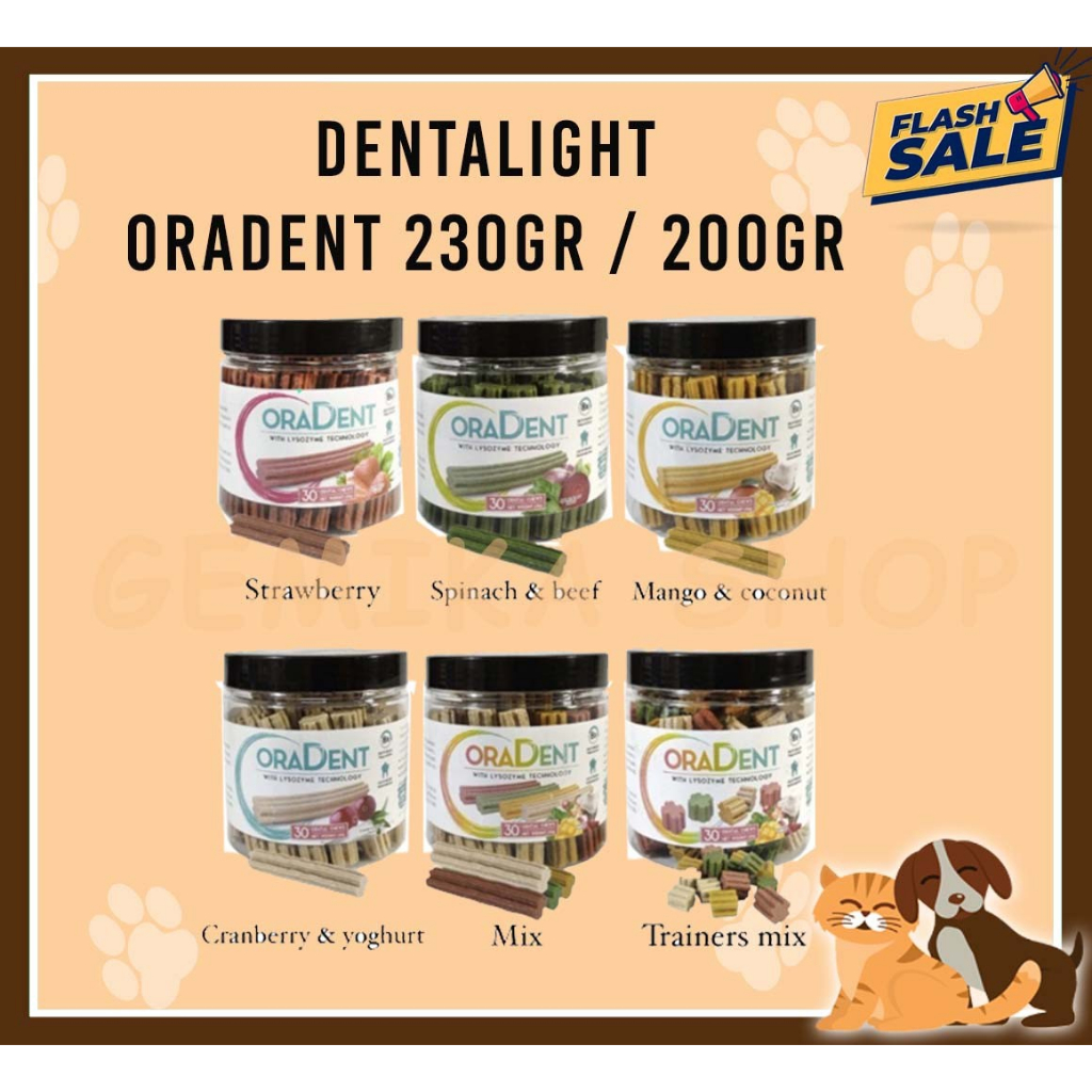 DENTALIGHT ORA DENT SNACK ANJING 200/230GR