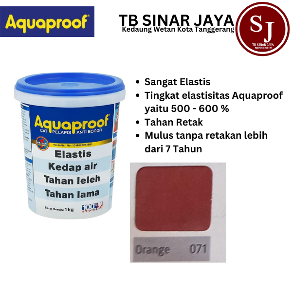 Aquaproof Cat Pelapis Anti Bocor Kemasan 1kg - 071 Orange