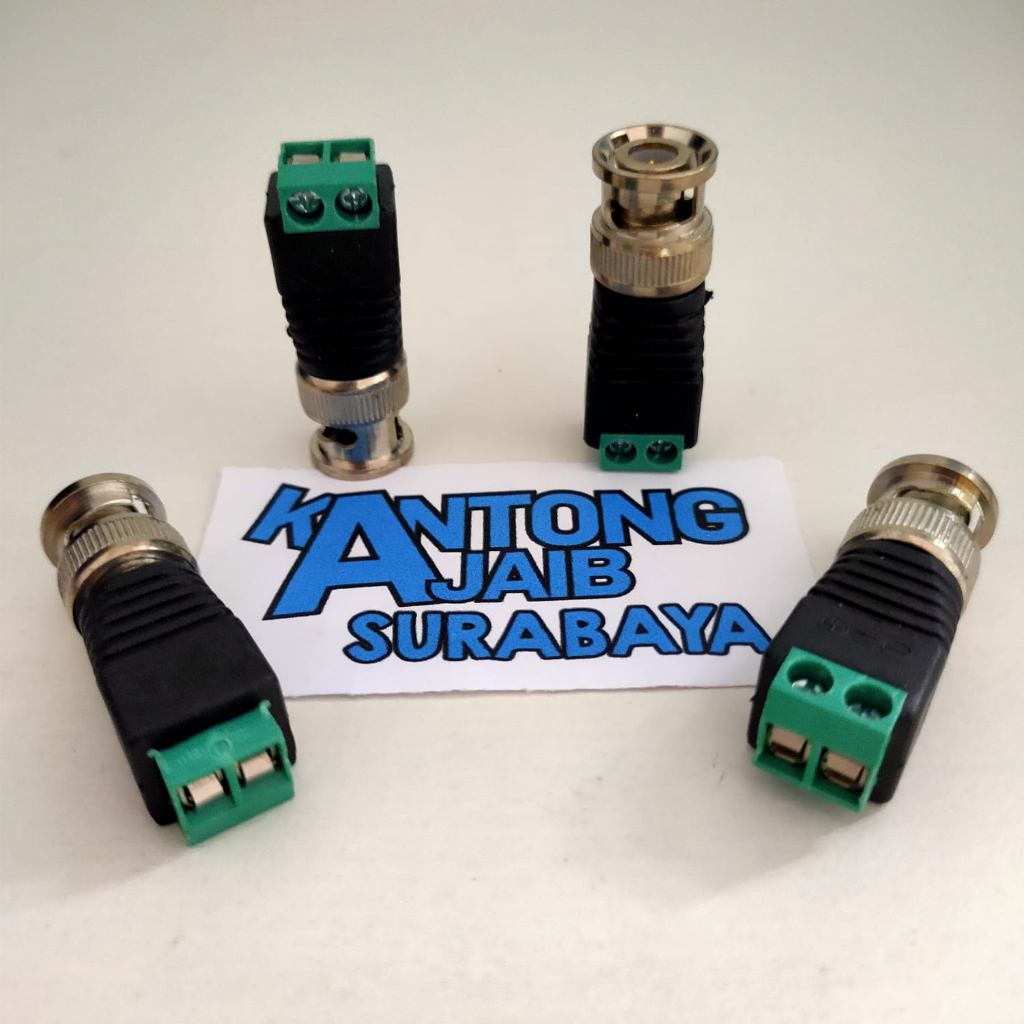 Jack DC BNC Male CCTV Connector Konektor Balun Coaxial Konektor Camera CCTV BNC Baut BNC UTP Balun 3