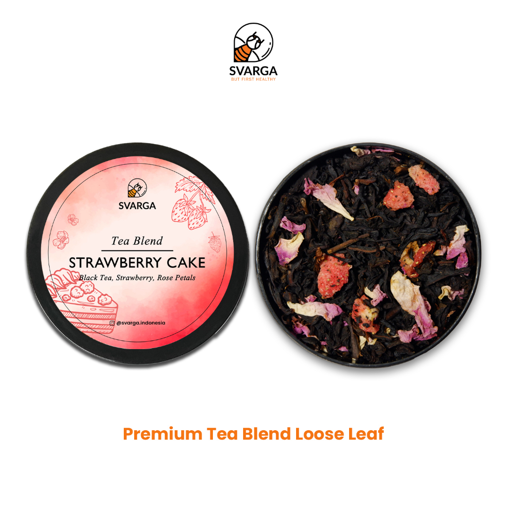 

Strawberry Cake Tea Blend Svarga - Black Tea - Loose Leaf Tea