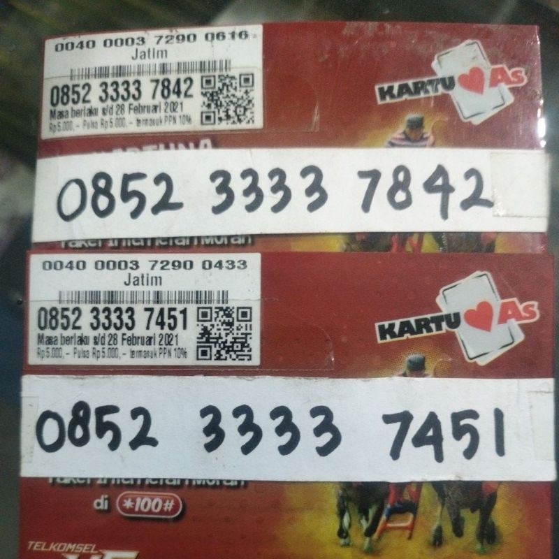 Kartu As Madura cantik kwarted 3333