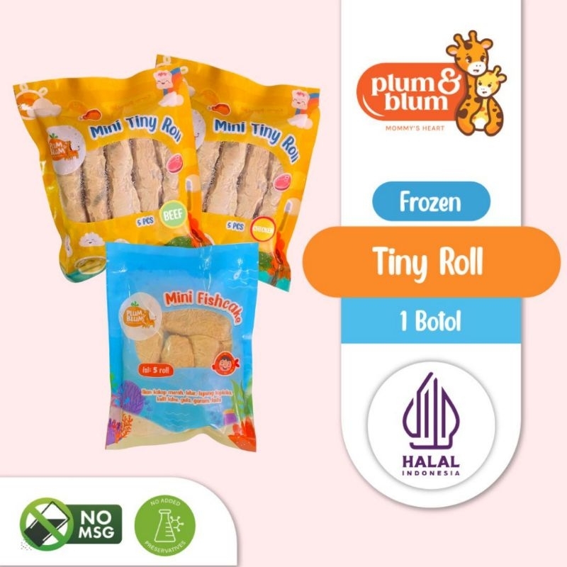 Plumandblum Mini Tiny Roll Chicken Beef Fish/ Plum and Blum MPASI Bayi / Frozen Food Baby