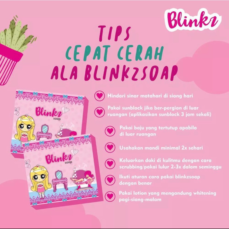 Blinkz Soap Sabun Pemutih Original BPOM/Sabun wajah dan badan/Sabun pemutih viral