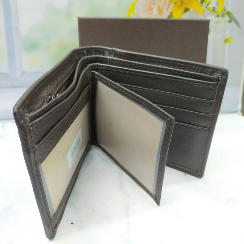 Dompet pria kulit asli import dompet lipat laki laki kulit