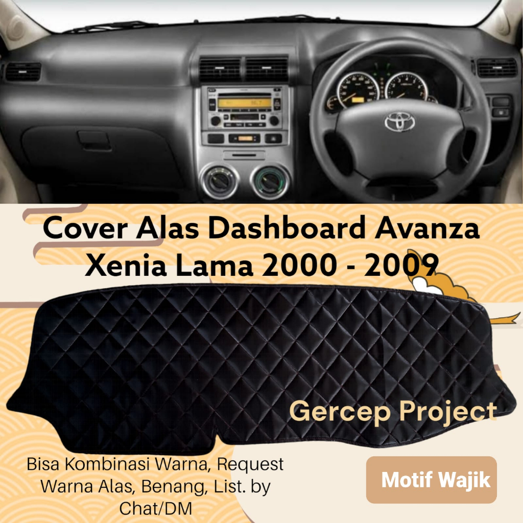 Cover Alas Dashboard Mobil Avanza Xenia Lama Pelindung Dasbor Asesoris Variasi Motif Wajik 2000-2008