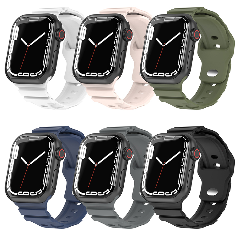 Tali❤️Silicone Band for iWatch 45mm 41mm 40mm 49mm 42mm 38mm Sport Breathable Strap for Series 1-8 Ultra Replace Strap Accessory