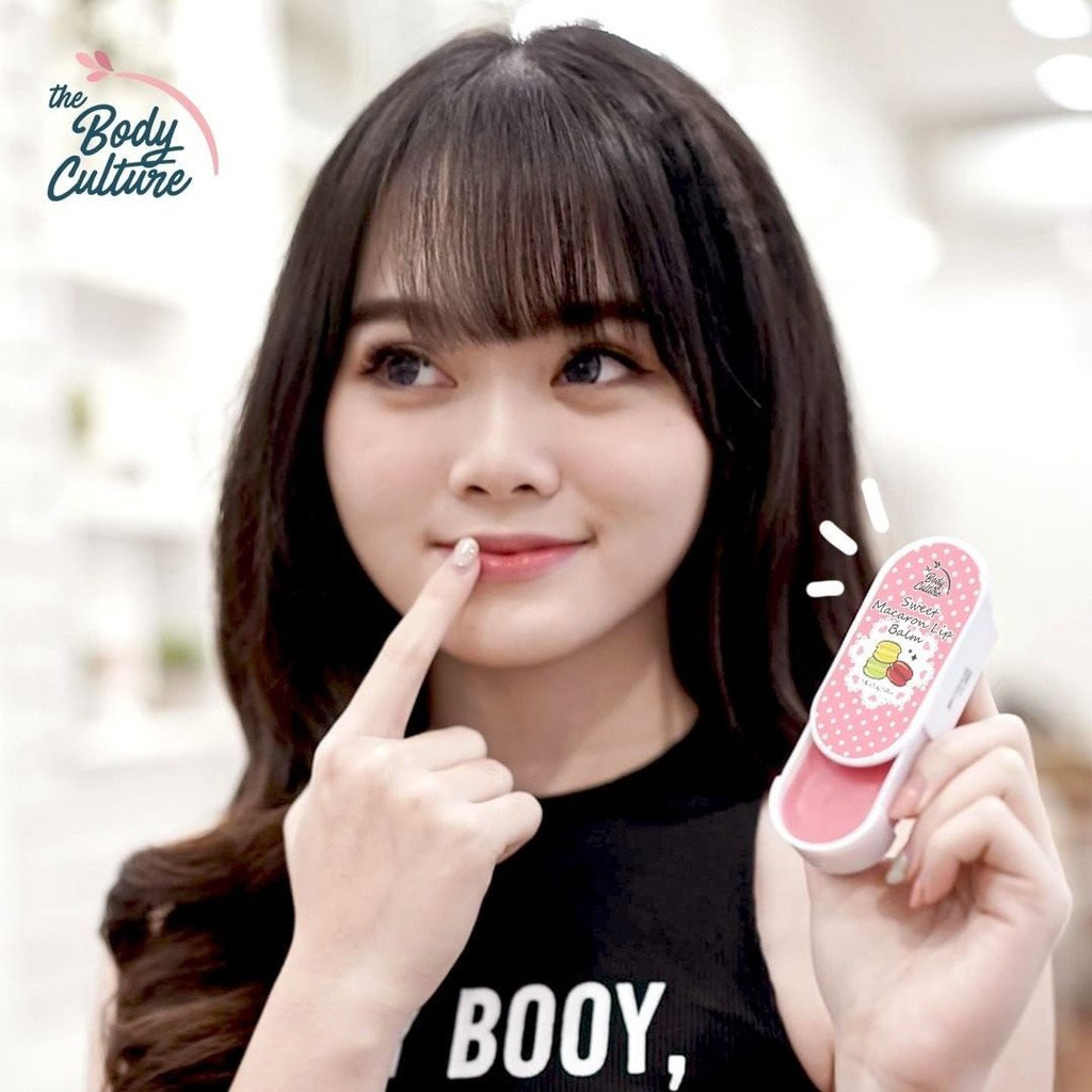 ✿ELYSABETHME✿ The body Culture sweet macaron lip balm pink bibir lips original import made in thailand