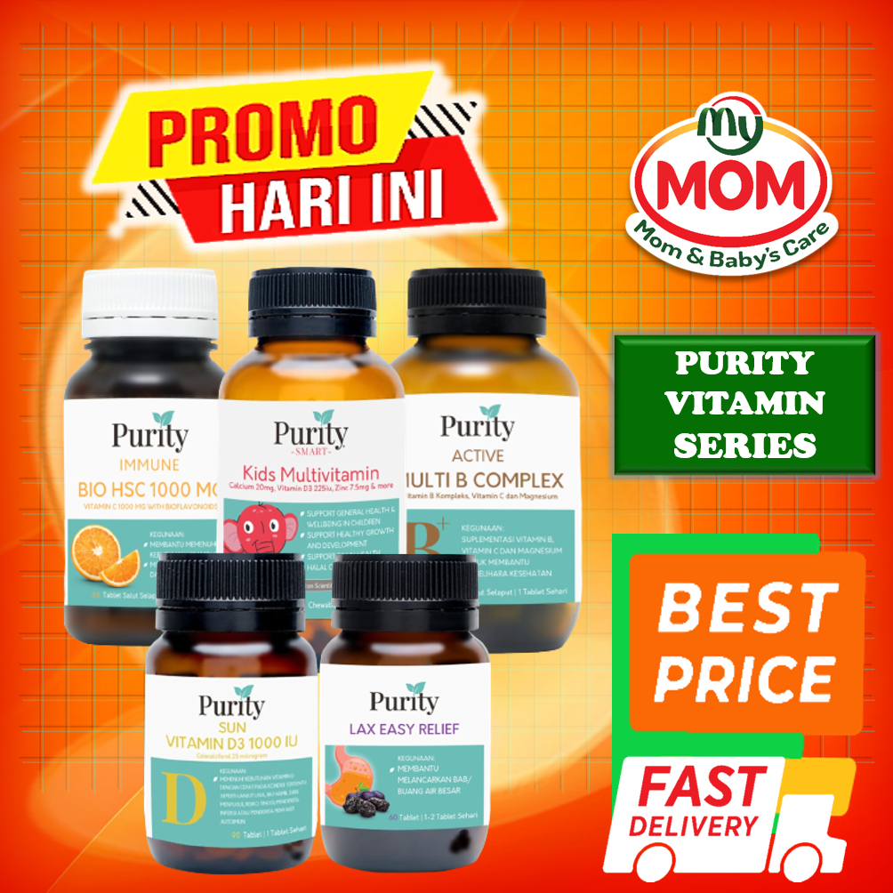 [BPOM] Purity Vitamin Immune Bio HSC 1000mg 60 Tablet / Vitamin C with Bioflavonoids / Multivitamin / MYMOM