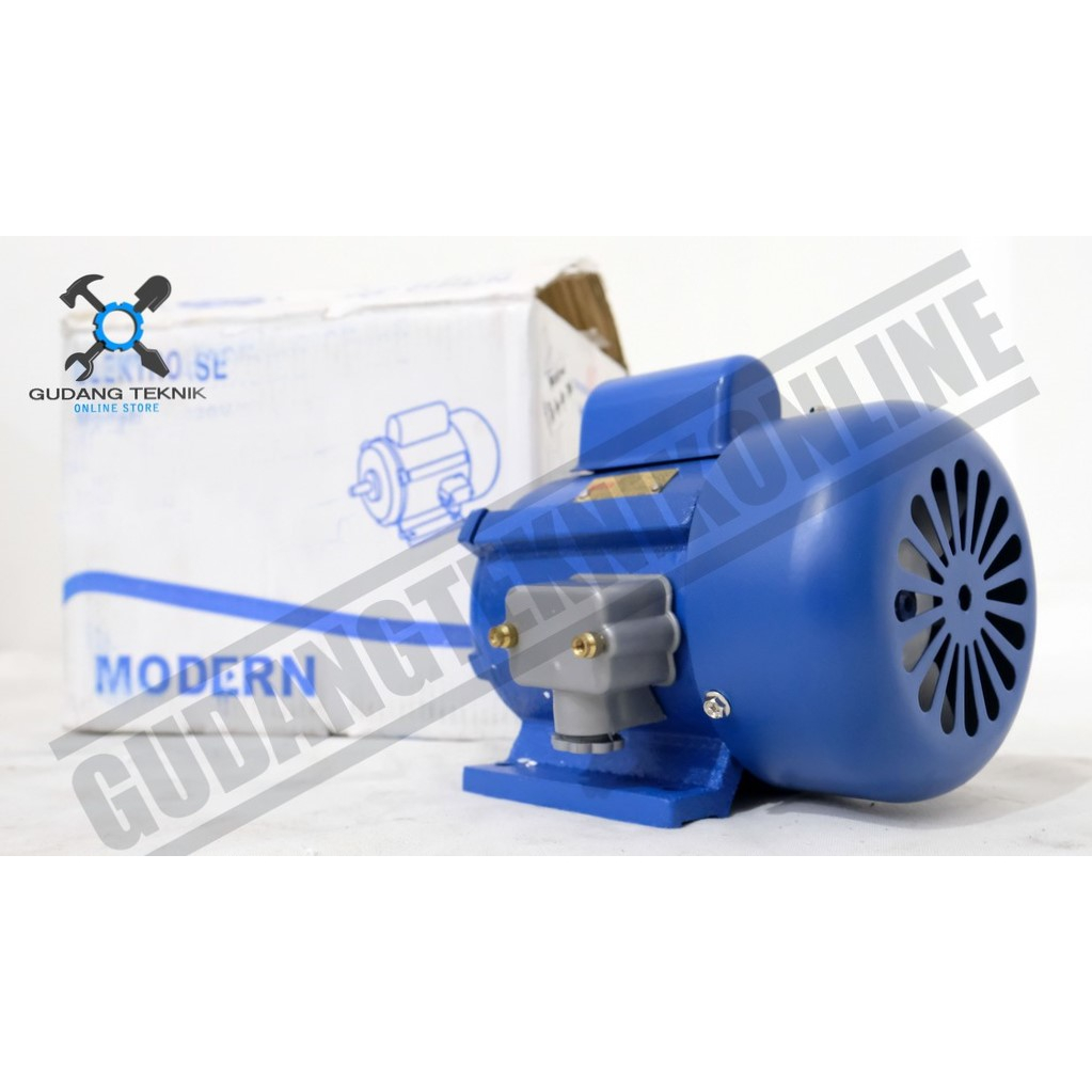 DINAMO MOTOR MODERN Penggerak Mesin 1Hp 4P 1Ph 1400rpm / Dinamo Elektro Motor 1.00 Hp 4 Pole 1 Phase 1400 Rpm MODERN