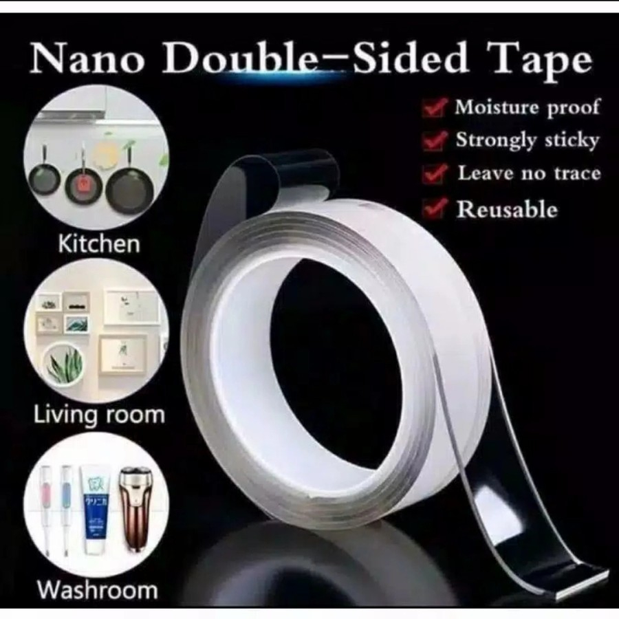 [WAE] NANO TAPE BENING / DOUBLE TAPE 2 SISI TRANSPARAN ANTI AIR