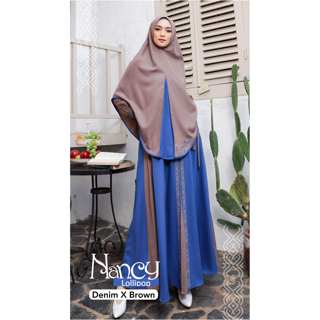 GAMIS COUPLE IBU ANAK NANCY ORI BY INAYALESY DRESS BAJU BUSANA MUSLIM WANITA BUSUI PEREMPUAN KIDS GI