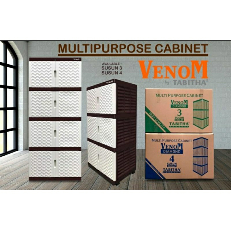 Piyugardening Lemari Baju Pakaian Plastik Bestop Cortez Tabitha Jumbo 3 / 4 Susun Rotan Tikar Modern