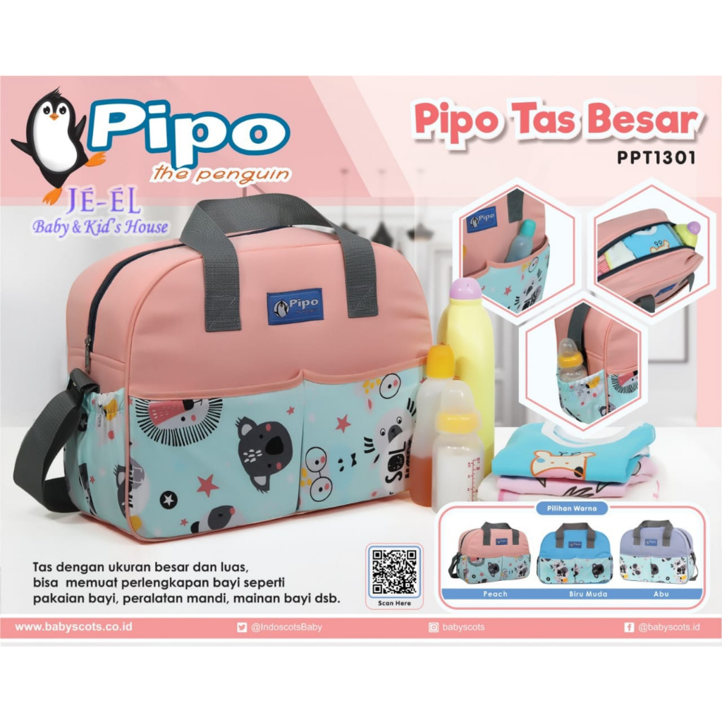 Pipo The Penguin Tas Besar Bayi PPT 1301 / Tas Perlengkapan Bayi