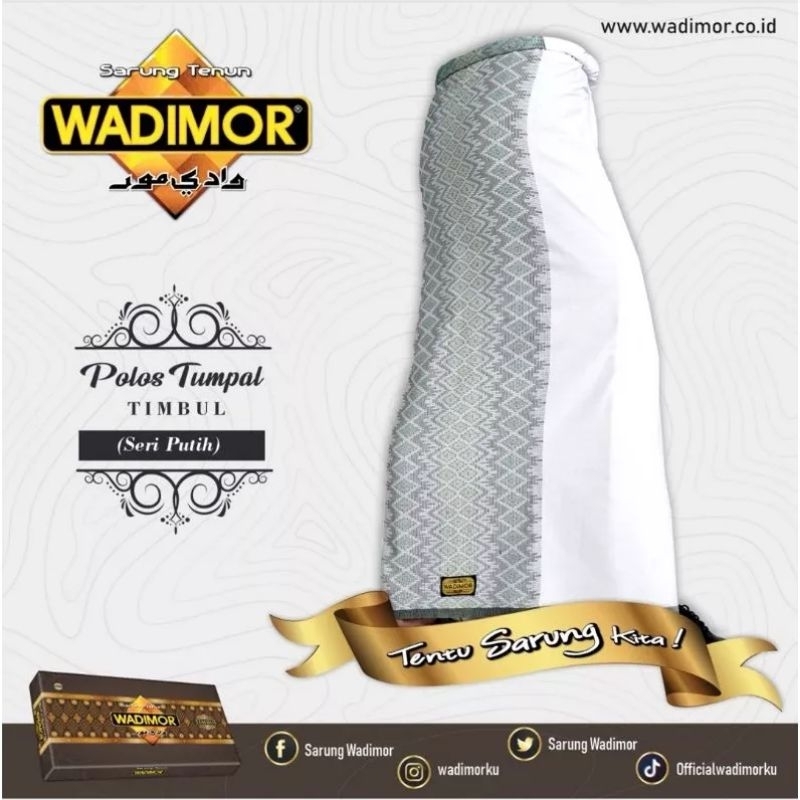 Sarung WADIMOR Polos TUMPAL TIMBUL putih