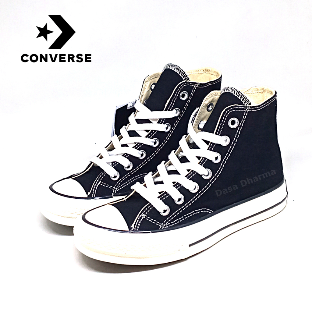 Sepatu Konvers High Cut 70s Hitam Putih Glosy Import Vietnam