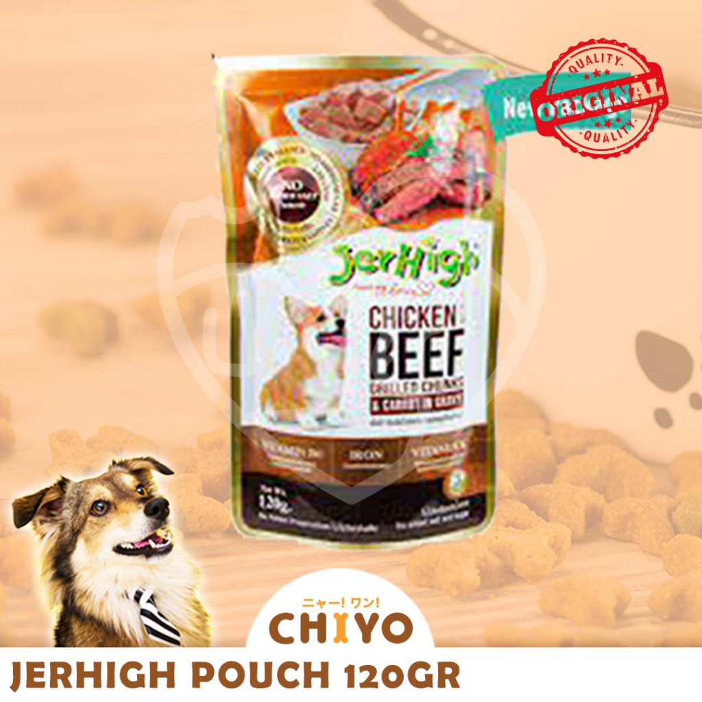 JERHIGH POUCH 120GR - MAKANAN BASAH ANJING