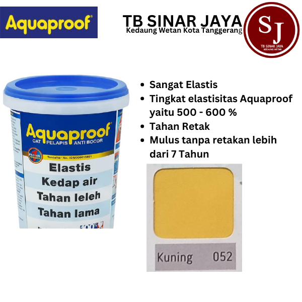 Cat Aquaproof Cat Pelapis Anti Bocor Kemasan 4kg - 052 Kuning