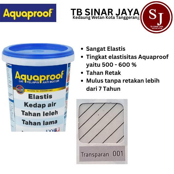 Cat Aquaproof Cat Pelapis Anti Bocor Kemasan 4kg - 001 Transparan