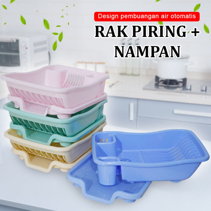 Barnik88 Rak Pengering Piring Plastik Tatakan Piring Wastafel Aliran Air / Rak Piring Plastik / Rak Pengering Piring