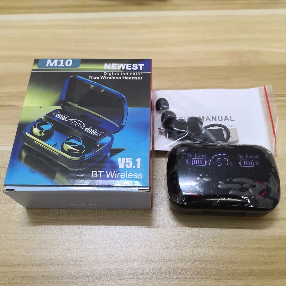 Headset Bluettoth Gaming TWS M10 LED display Plus Power Bank Qualitas Premium Earphone Bluetooth Tah