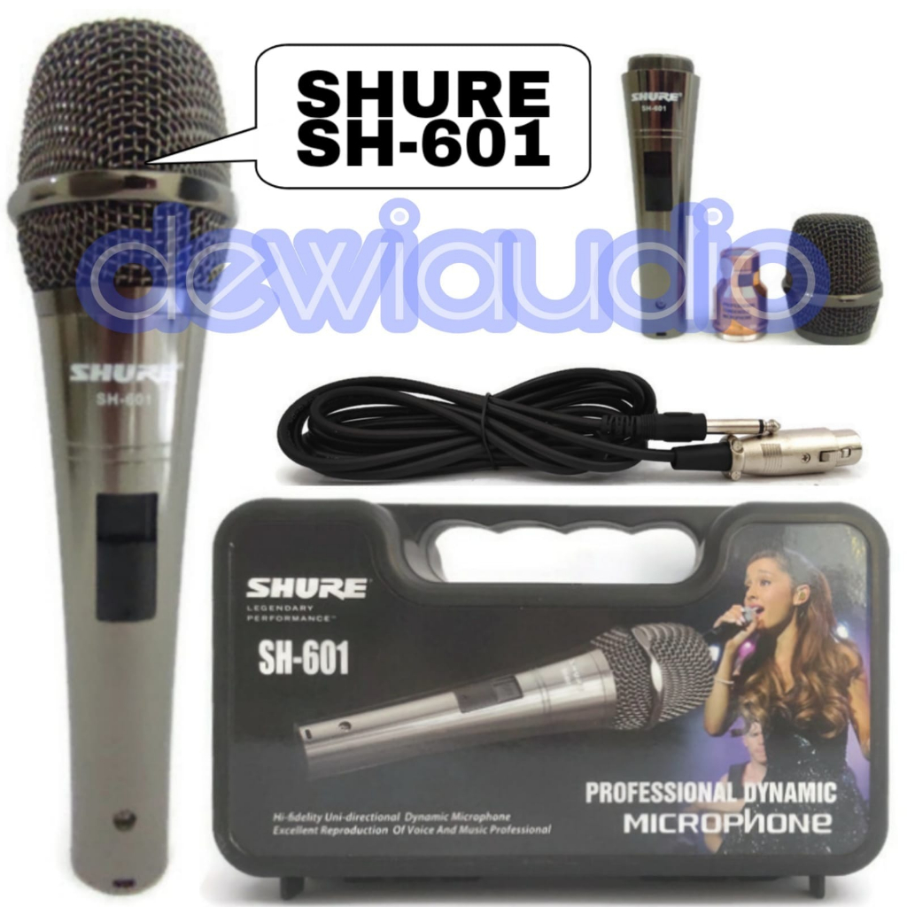 MIC KABEL CONDENSER SHURE SH-601/ MIC CONDENSER SHURE SH601 /MICROPHONE CONDENSER SHURE SH 601