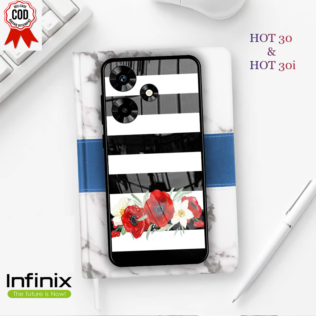 Softcase Kaca INFINIX HOT 30 & 30i  - Case Handphone INFINIX HOT 30 & 30i [T28]