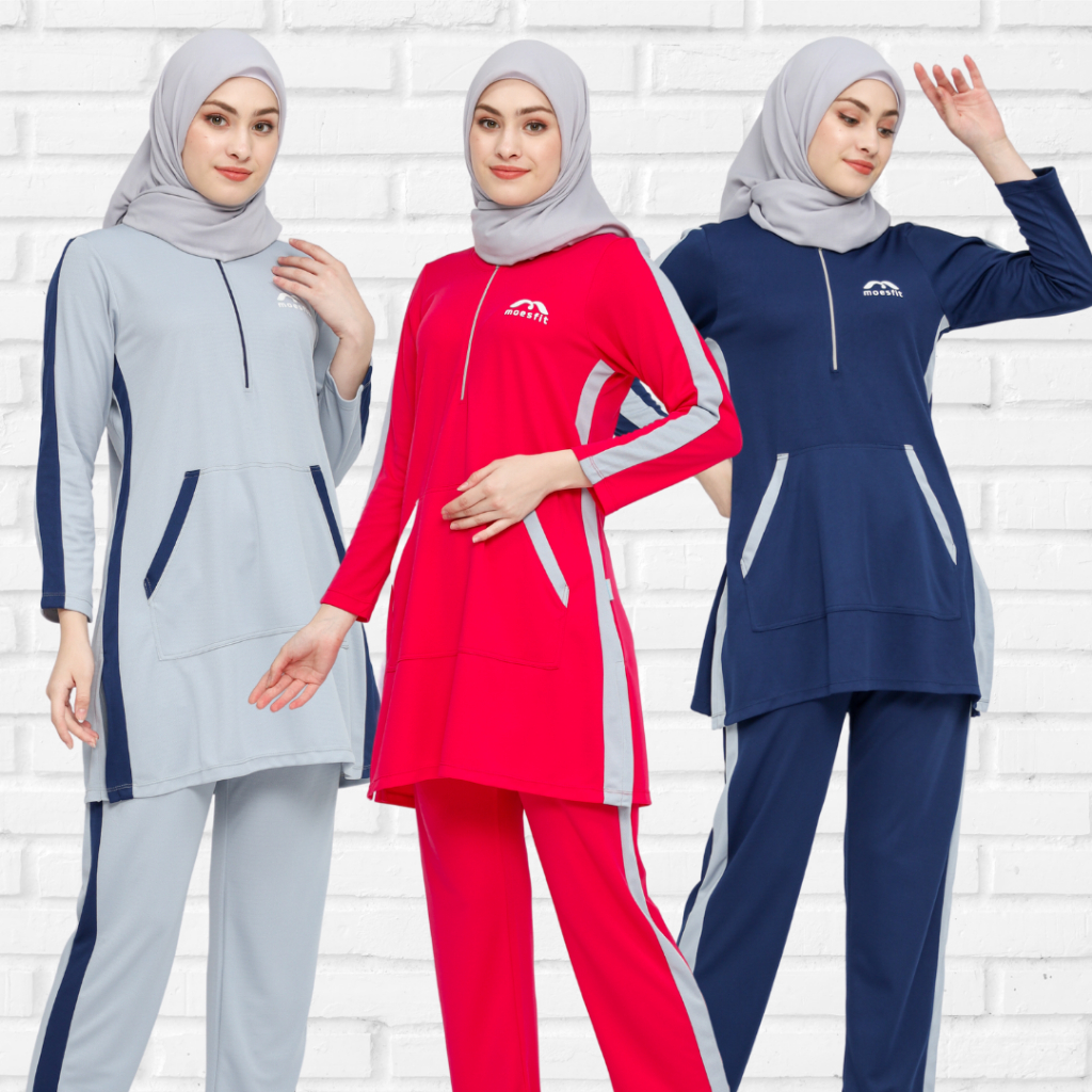 Setelan Baju Olahraga Wanita Set Olahraga Muslimah Set Olahraga Wanita Stelan Olahraga Wanita Muslim