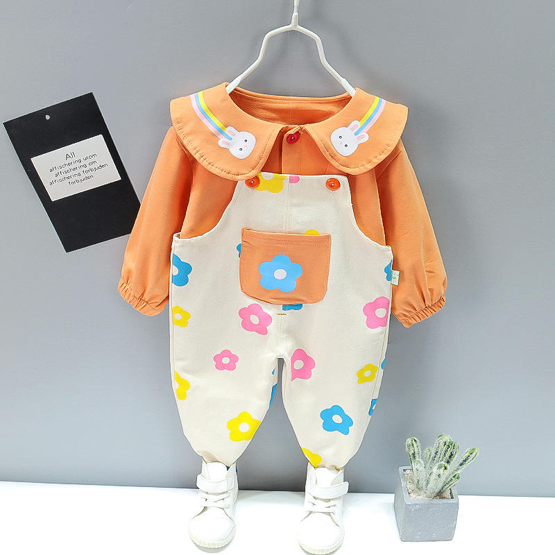 Baju anak perempuan usia 6 bulan - 4 tahun MOTIF BUNNY ORANGE lucu kekinian ala korea-ananakstore