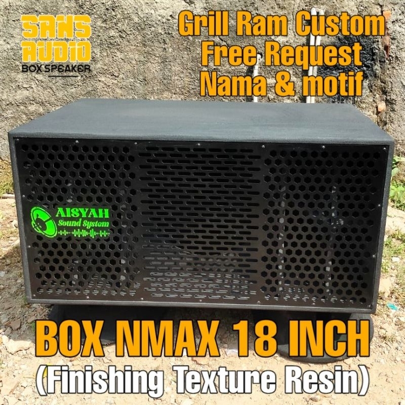 Box speaker nmax 18 inch finishing