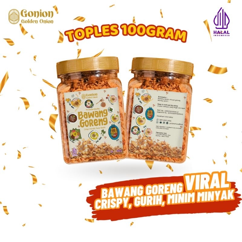 

GONION BAWANG GORENG PREMIUM TOPLES 100 gr